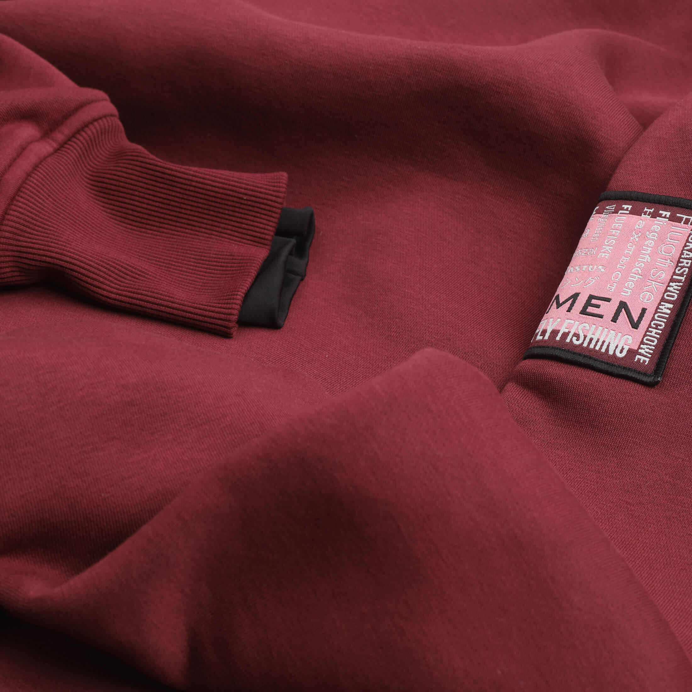 Taimen Menza Embroidery Sweatshirt – Burgundy 2/3