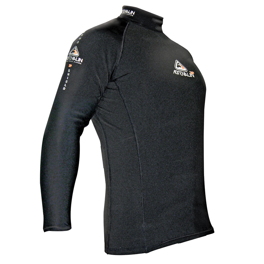 Adrenalin 2P Medium Thermo Shield Long Sleeve Rash Top UPF 50+ Black