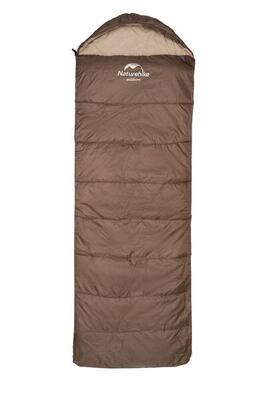 Sacco a pelo da campeggio Naturehike U150 NH20MSD07 190x75cm marrone sinistro