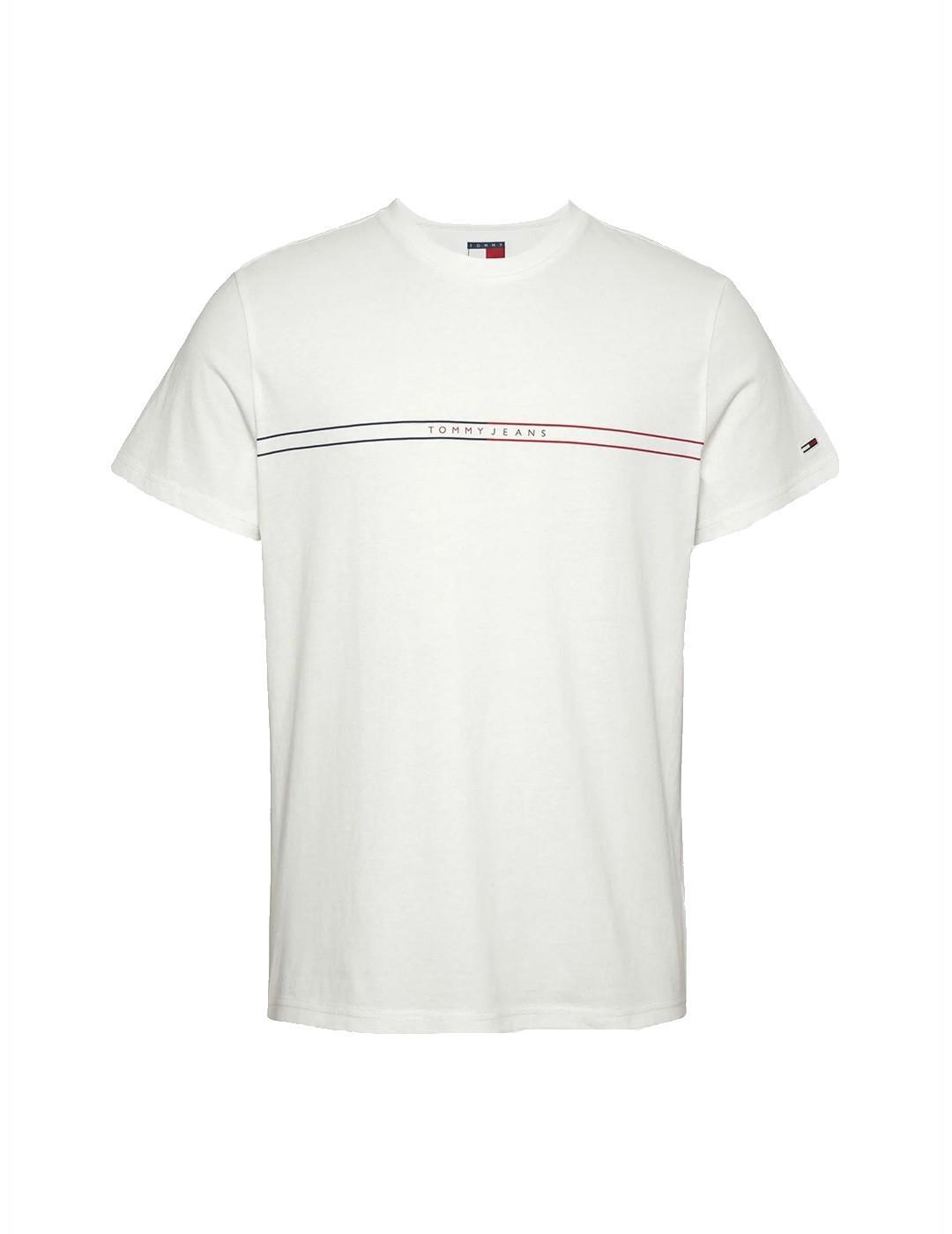 Camiseta para homem tommy hilfiger entry graphic branca.