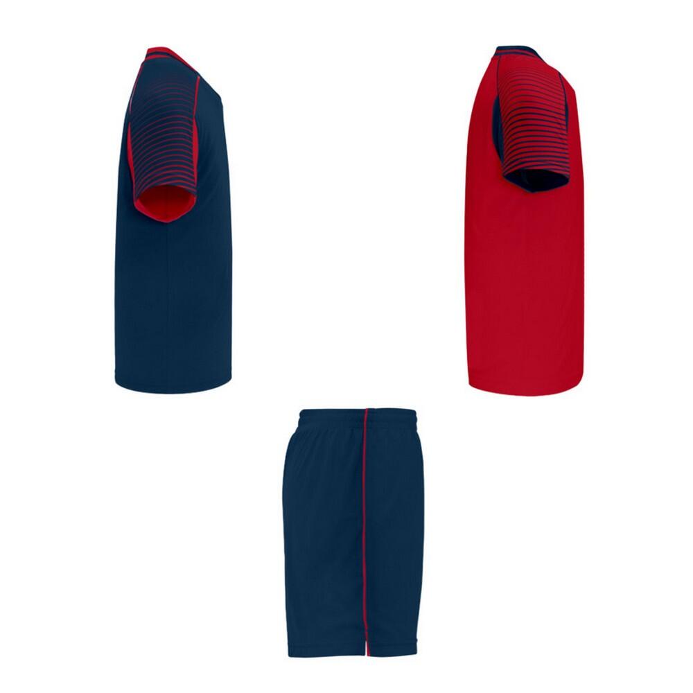 Unisex volwassen Juve Sports Sportset (Rood/Navy Blauw) 4/4