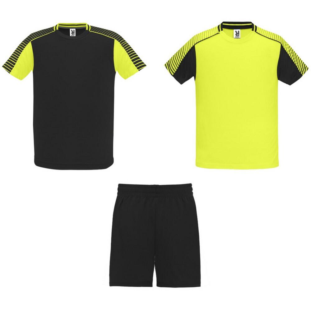 ROLY Unisex Adult Juve Sports Sports Set (Solid Black/Fluro Yellow)