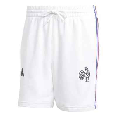 Adidas 3-strepen frankrijk rugby essentials french terry short wit