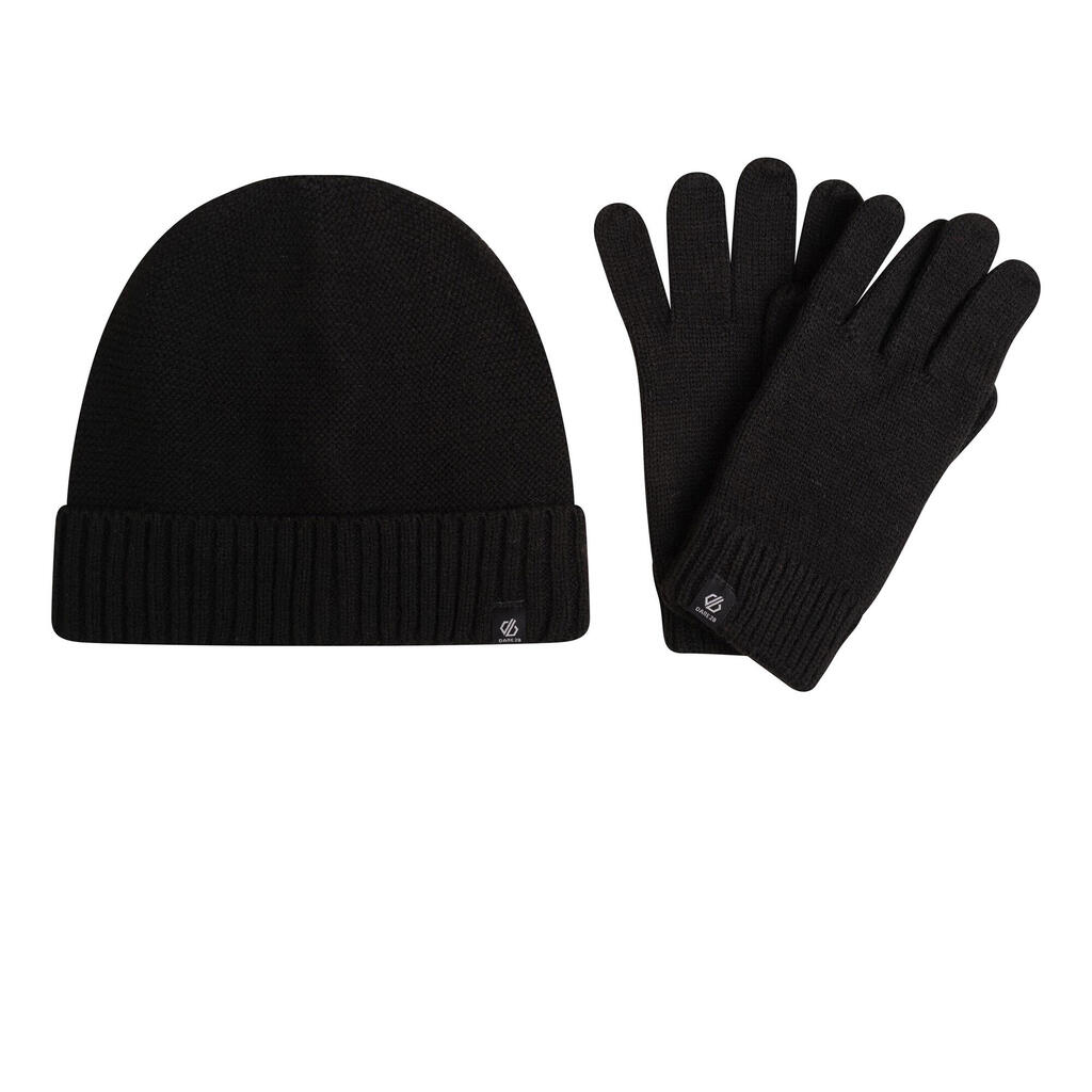 Womens/Ladies Necessity Hat And Gloves Set (Black)