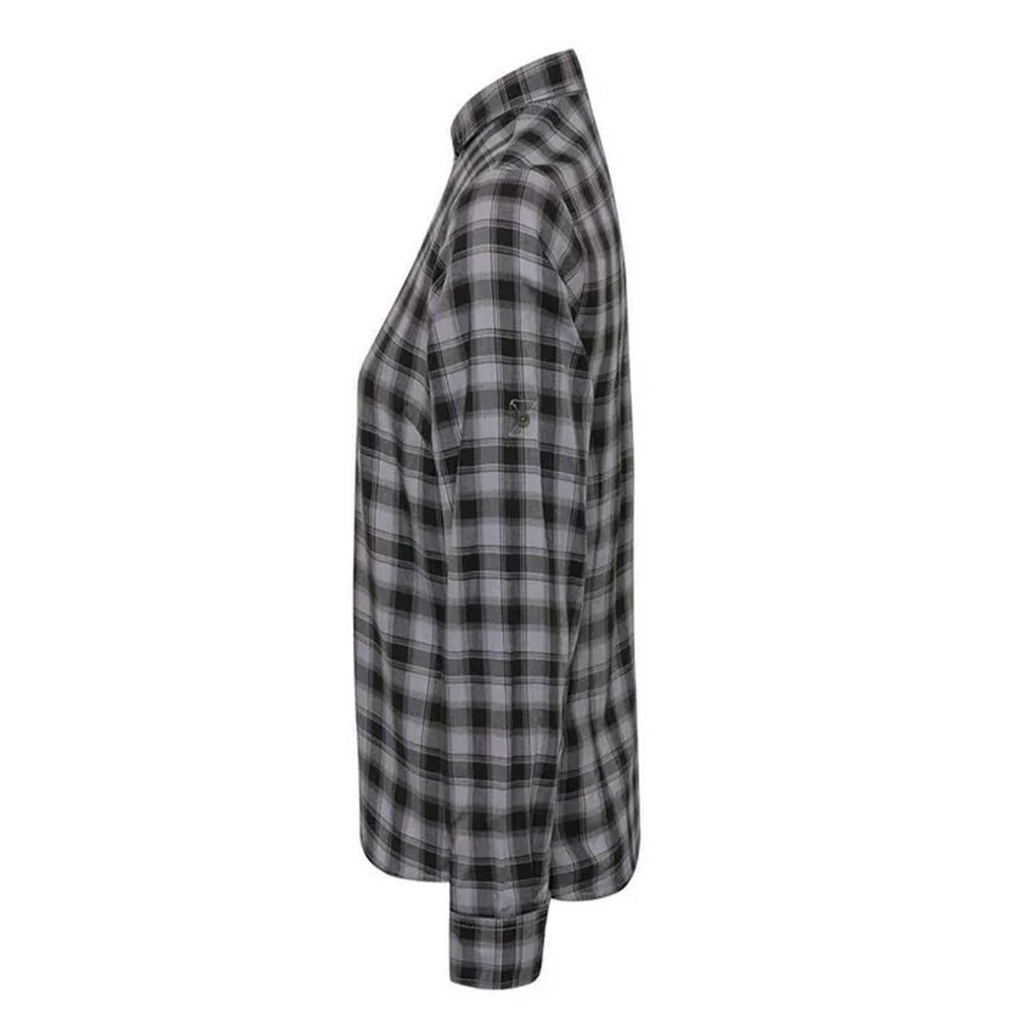 Camisa de manga comprida em algodão xadrez Mulligan para senhora e senhora 3/4