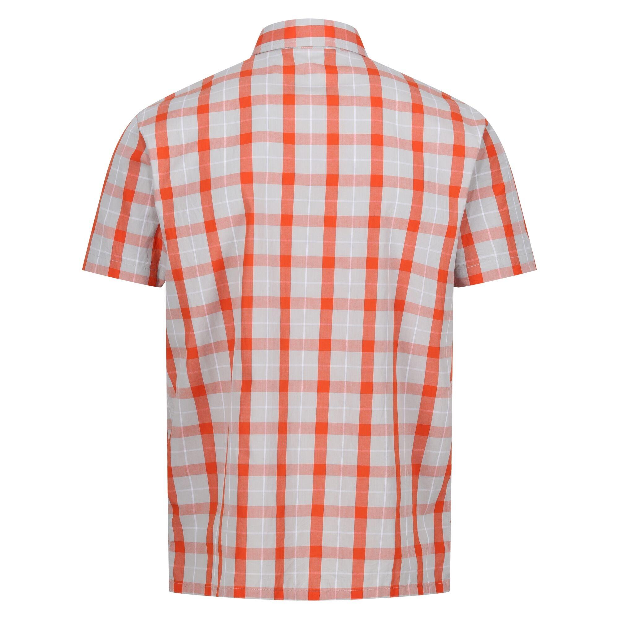 Camicia A Quadri Uomo Regatta Denmoor Grigio Argento Arancio Ruggine 2/5