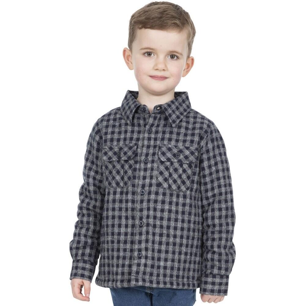 Chemise Manches Longues GINGHAM Enfant (Bleu Marine) 3/5