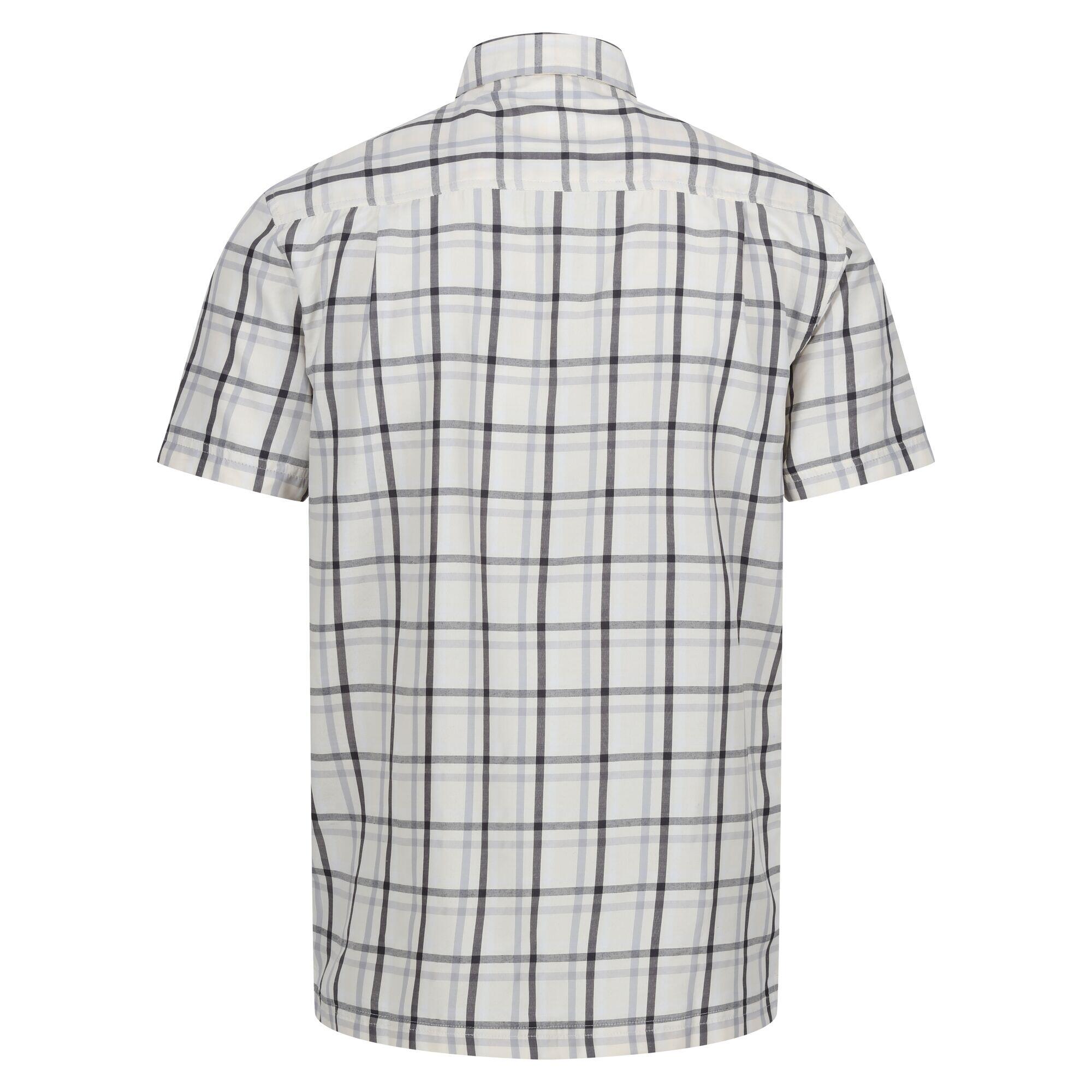 Camicia A Quadri Maniche Corte Uomo Regatta Mindano VIII Grigio Argento Cenere 2/5