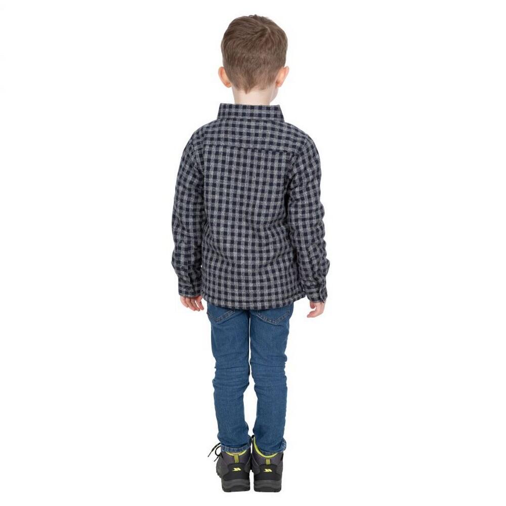 Chemise Manches Longues GINGHAM Enfant (Bleu Marine) 4/5