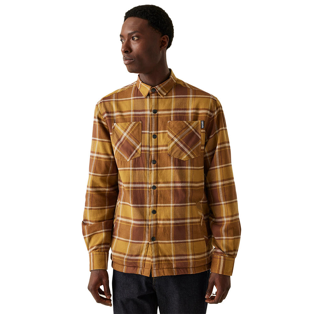 Camicia A Quadri Manica Lunga Uomo Regatta Thamos Cumino Bourbon 3/4
