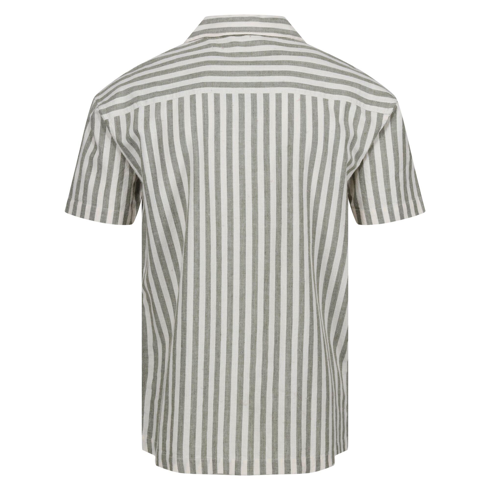 Mens Shorebay II Stripe ShortSleeved Shirt (Fauna/Antique White) 2/5