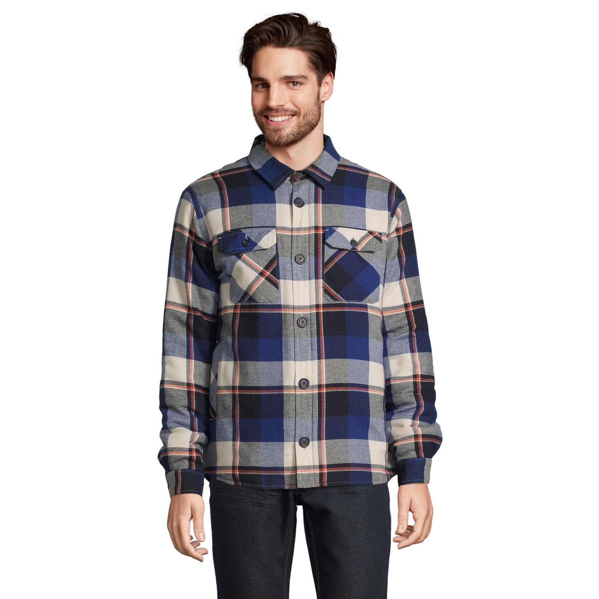 SOL'S Camisola xadrez Noah para adultos unissexo Azul Real