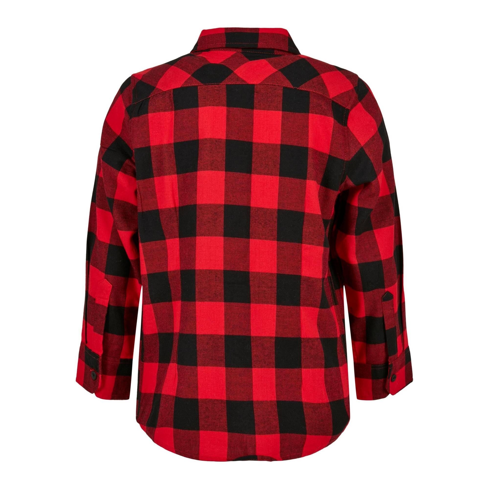 Camicia A Quadri Ragazzi Urban Classics Nero Rosso 2/2