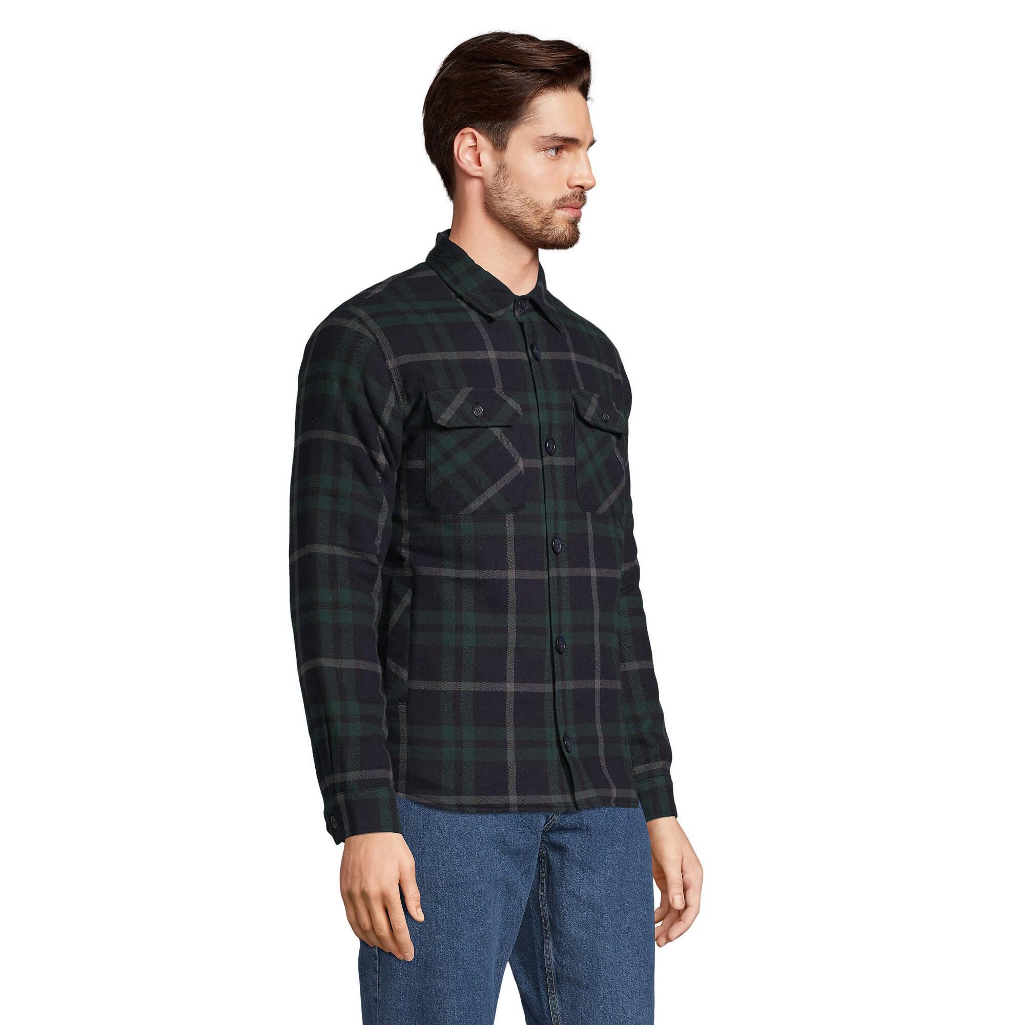 Sopra Camicia A Quadri Adulto Unisex SOLS Noah Impero Verde 3/4