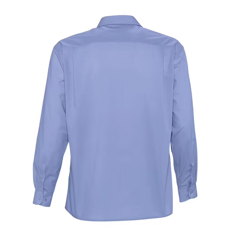 Camisa de manga comprida Baltimore Poplin para homem (Azul médio) 2/4