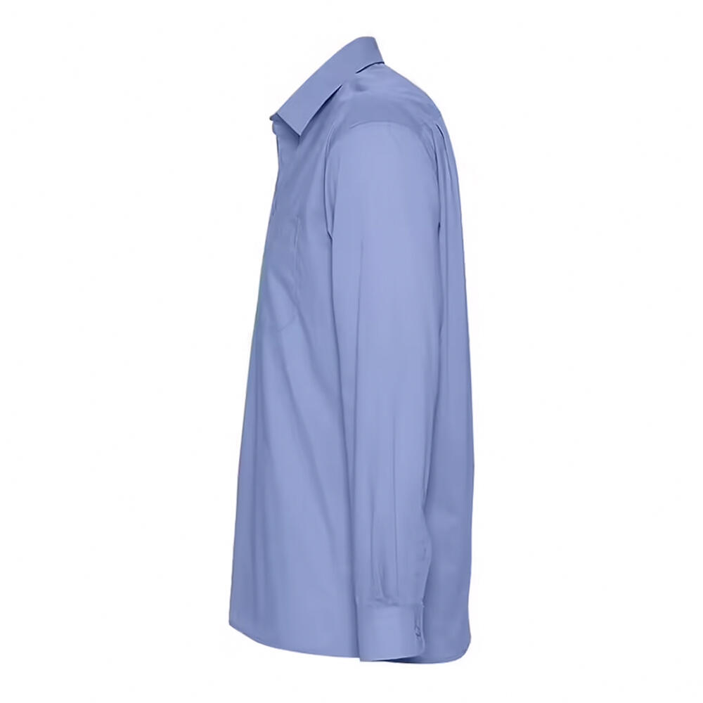 Camisa de manga comprida Baltimore Poplin para homem (Azul médio) 3/4