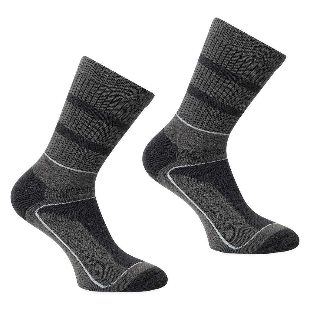 Mens Samaris 3 Season Socks (Pack of 2) (Granite/Light Steel)