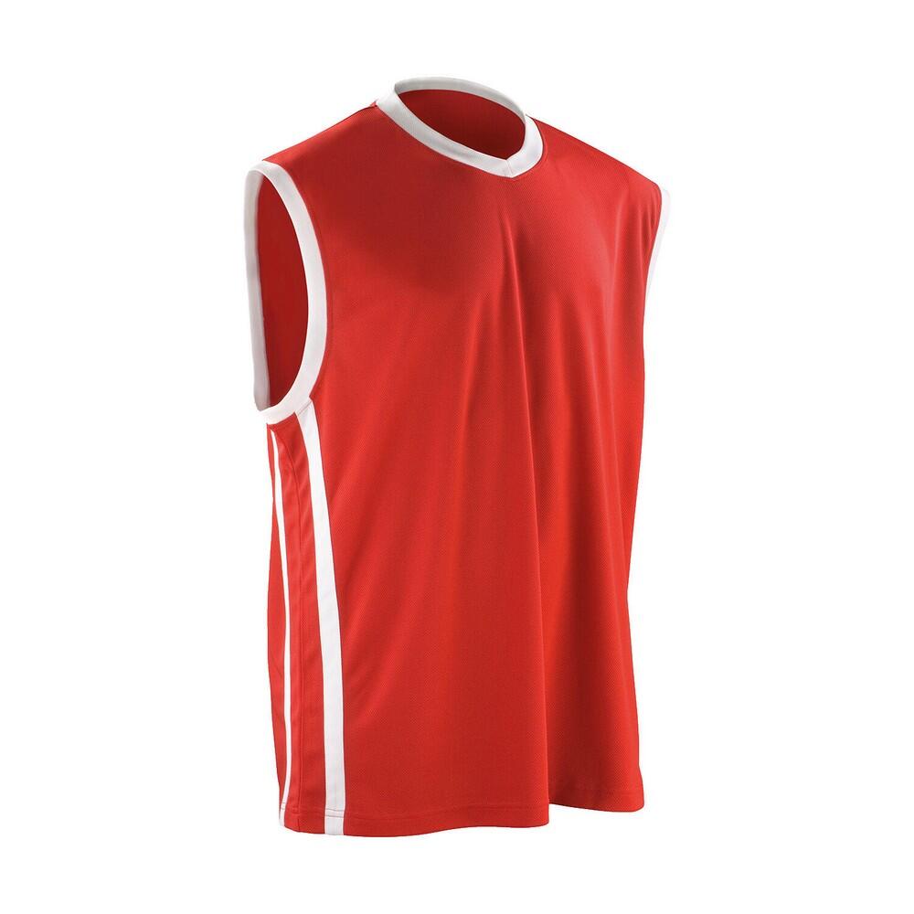 Spiro - Maillot De Basket Homme (rouge / Blanc) - T-shirt Sans Manche - Blanc|multicolore|rouge - 48 Xl - Decathlon