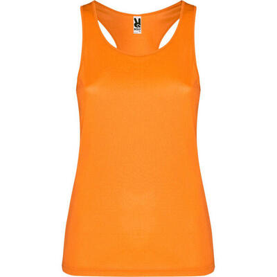 Dames shura sportvest top (fluro geel)