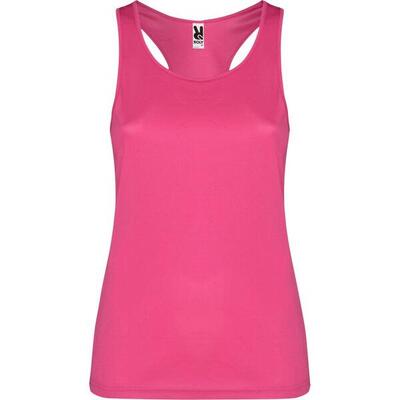 Dames shura sportvest top (fluro geel)