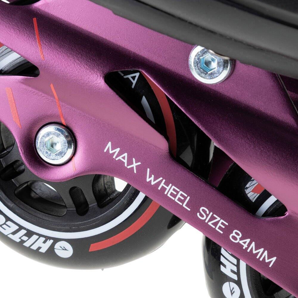 InlineSkates "Rizzo", Logo Damen Schwarz/Weiß/Violett 3/4