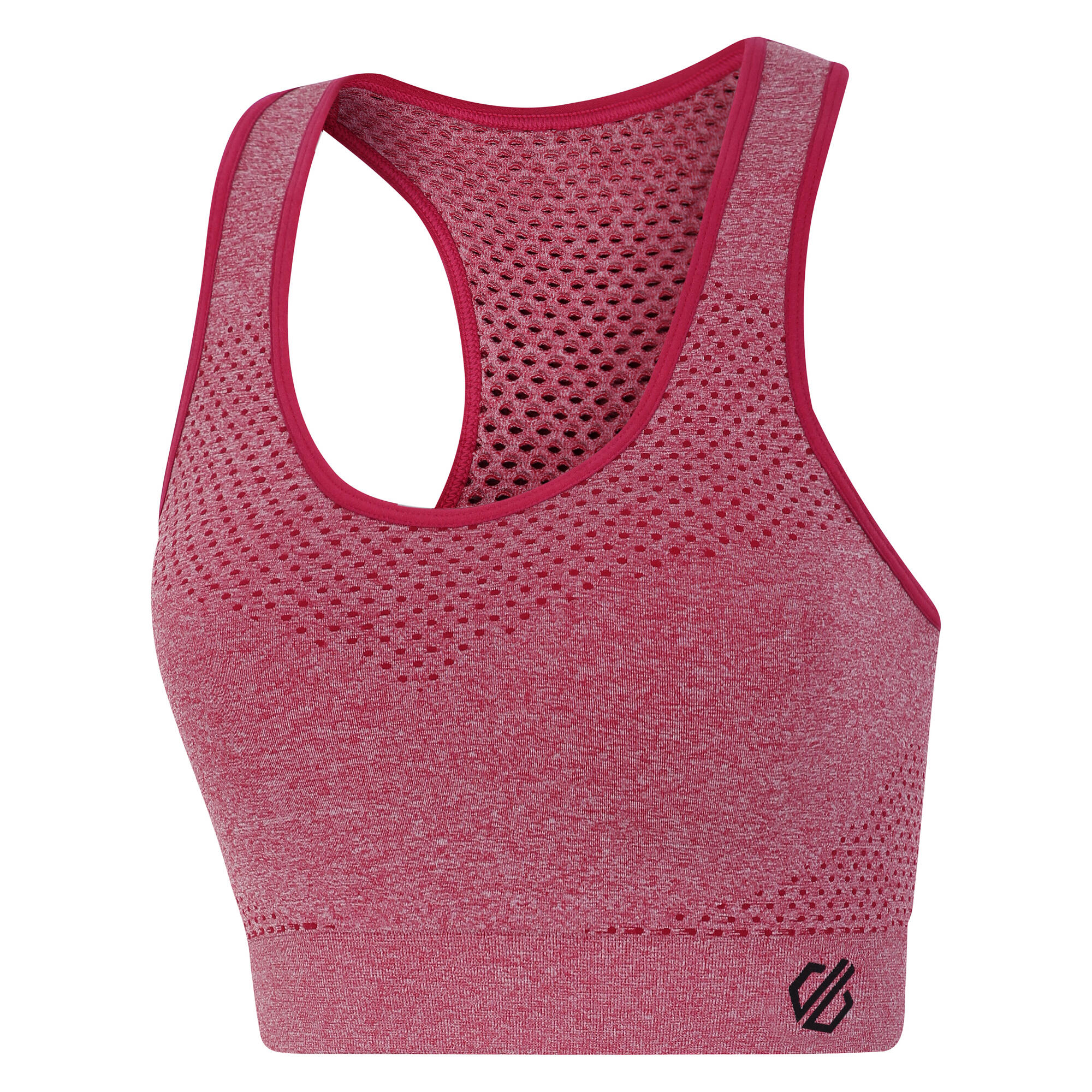 Womens/Ladies Dont Sweat It Sports Bra (Berry Pink Marl) 3/4