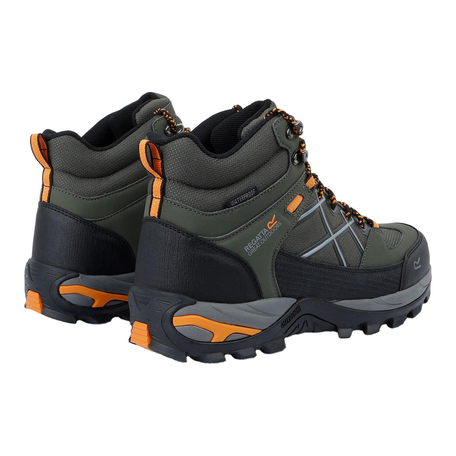 Bottines De Marche SAMARIS Homme (Kaki Foncé / Orange Sombre) 2/5