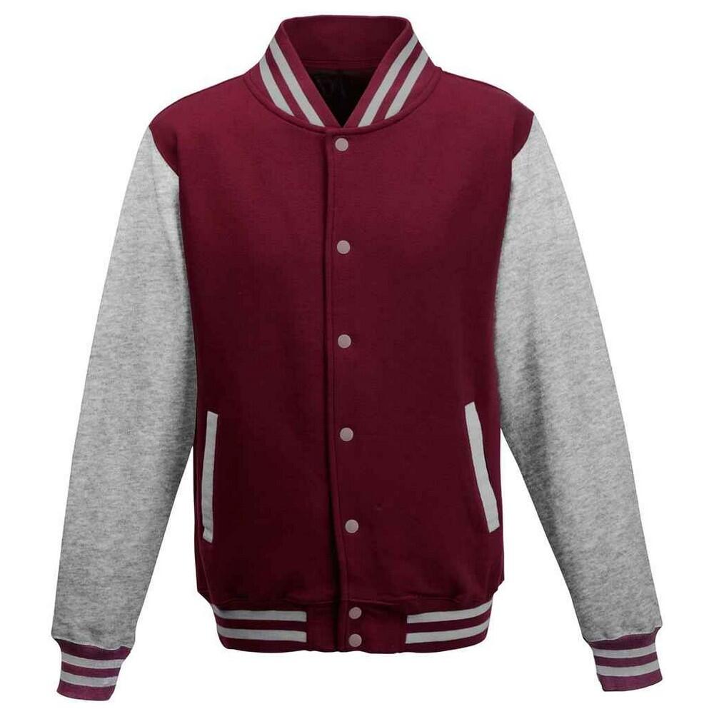 carmine red / grey