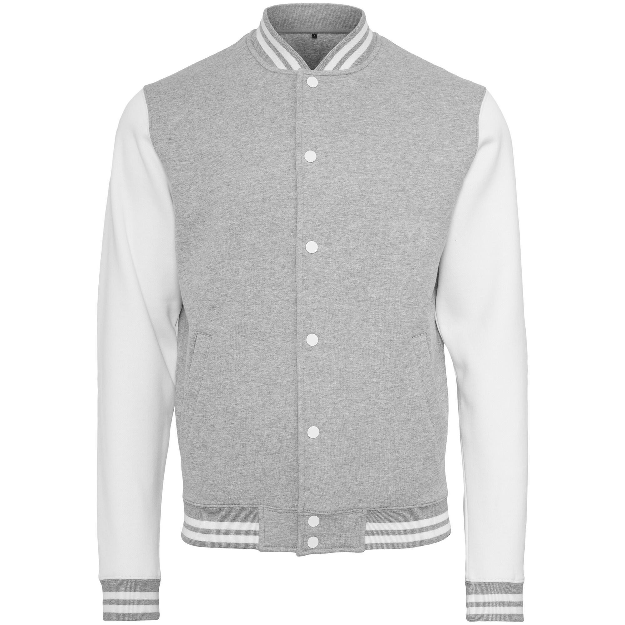 Casaco Varsity Unissexo Adulto Cinzento Mesclado / Branco