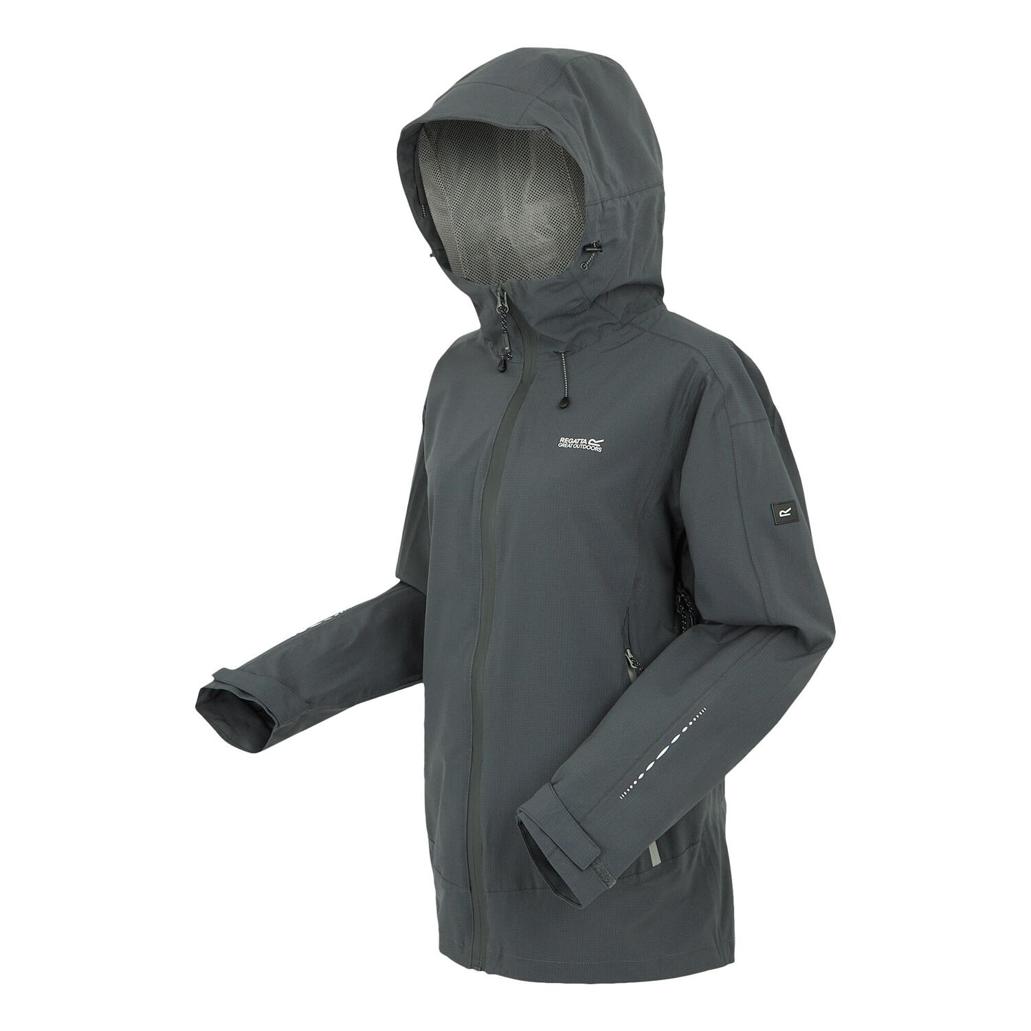 Dames Okara Waterdichte Jas (Seal grijs/bewolkt grijs) 3/4