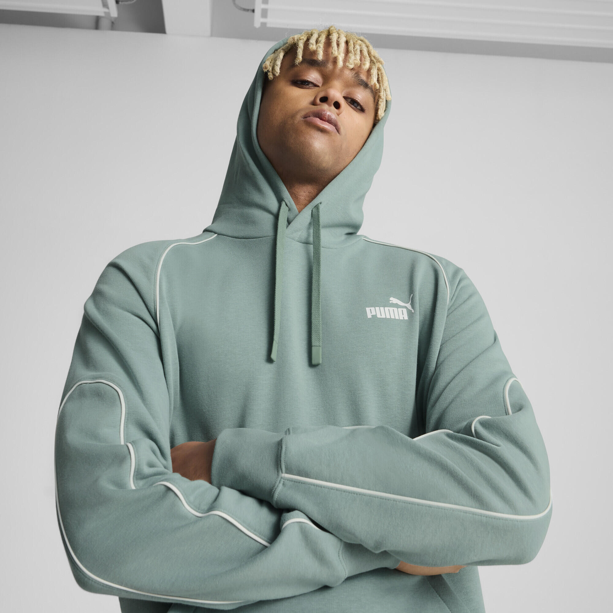 Męska bluza z kapturem PUMA Sport PUMA Green Moon 3/7