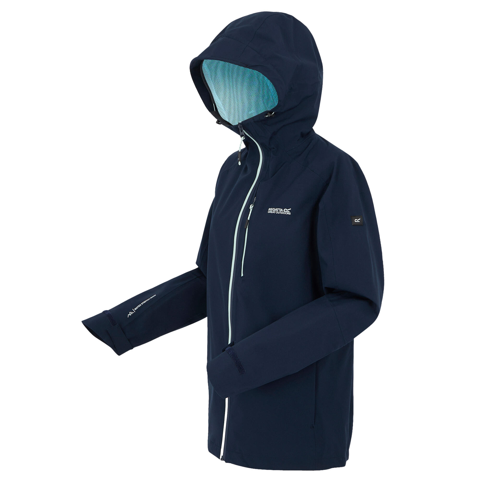 Womens/Ladies Birchdale II Waterproof Jacket (Navy/Icy Morn) 3/4