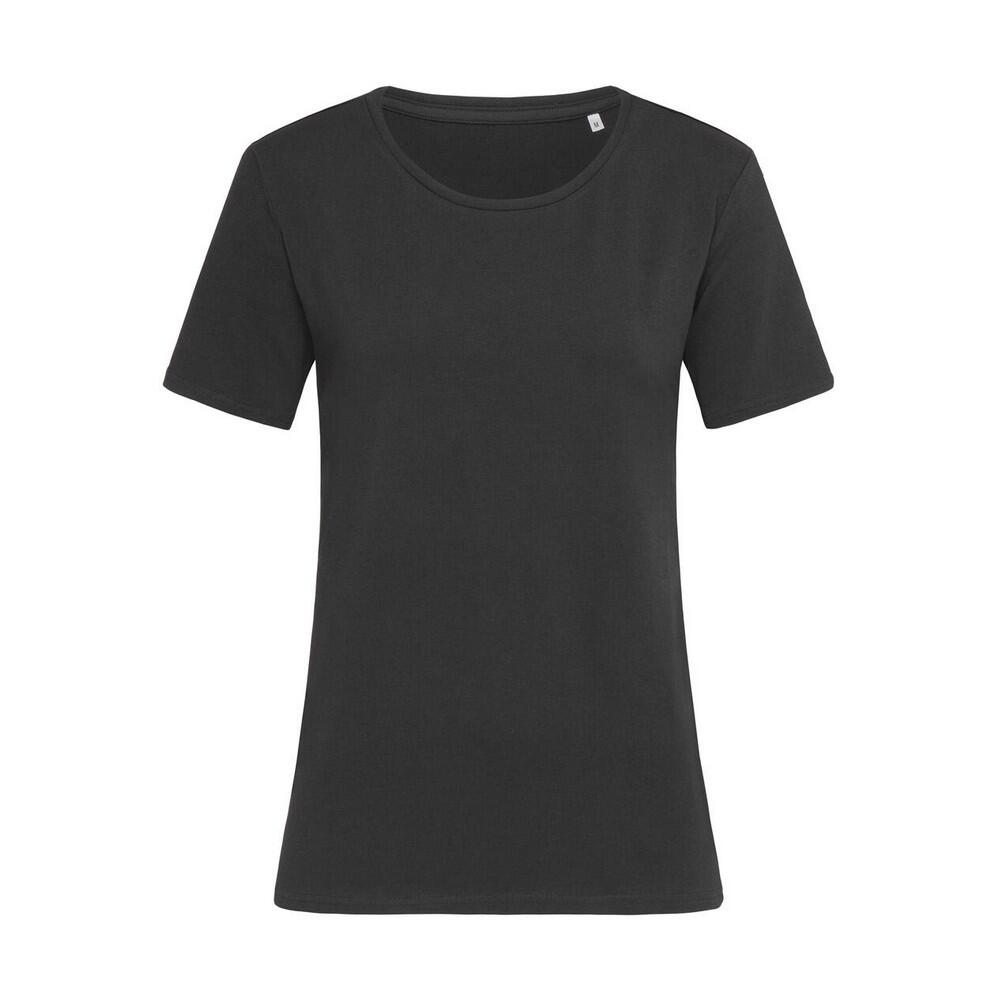 STEDMAN Dames Claire Crew Hals Relaxed Fit Tshirt (Zwart Opaal)