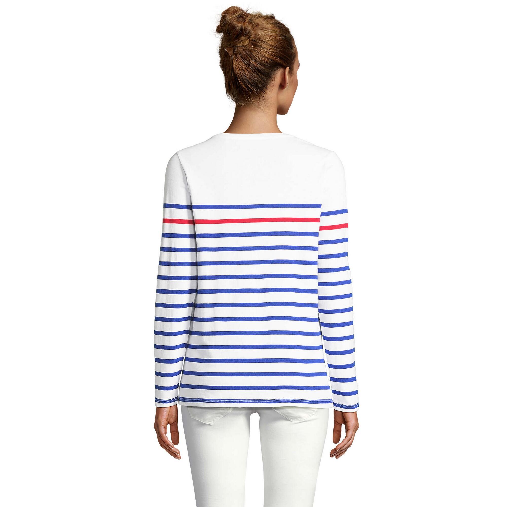 Tshirt MATELOT Femme (Blanc / Bleu Roi / Rouge) 2/4