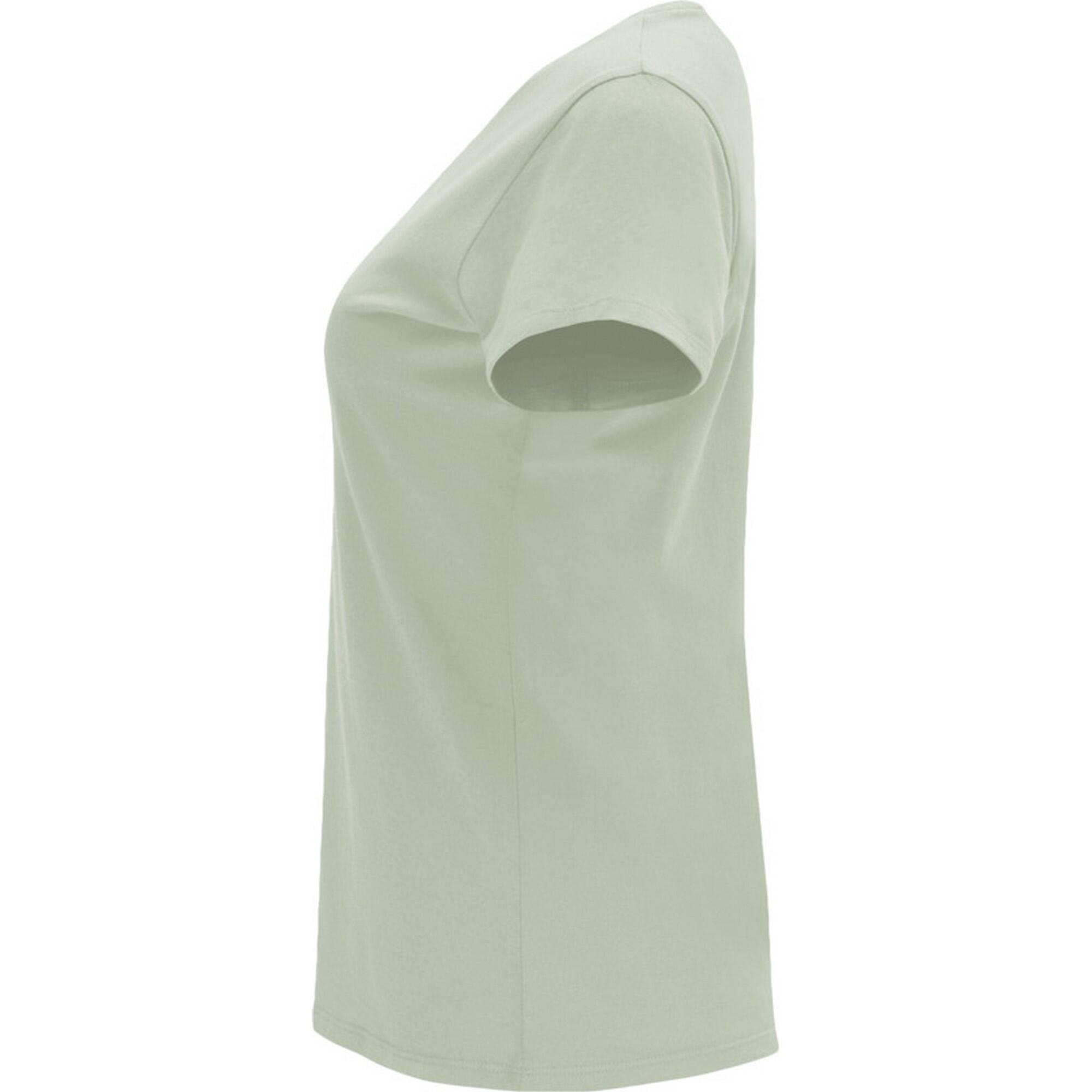 Camiseta Capri de Manga Corta para Mujer Niebla Verde 3/3
