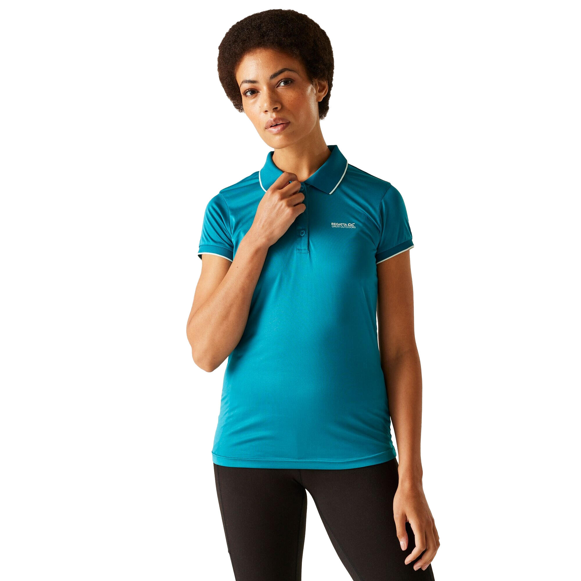REGATTA Womens/Ladies Remex II Polo Neck TShirt (Exotic Plume Solid)