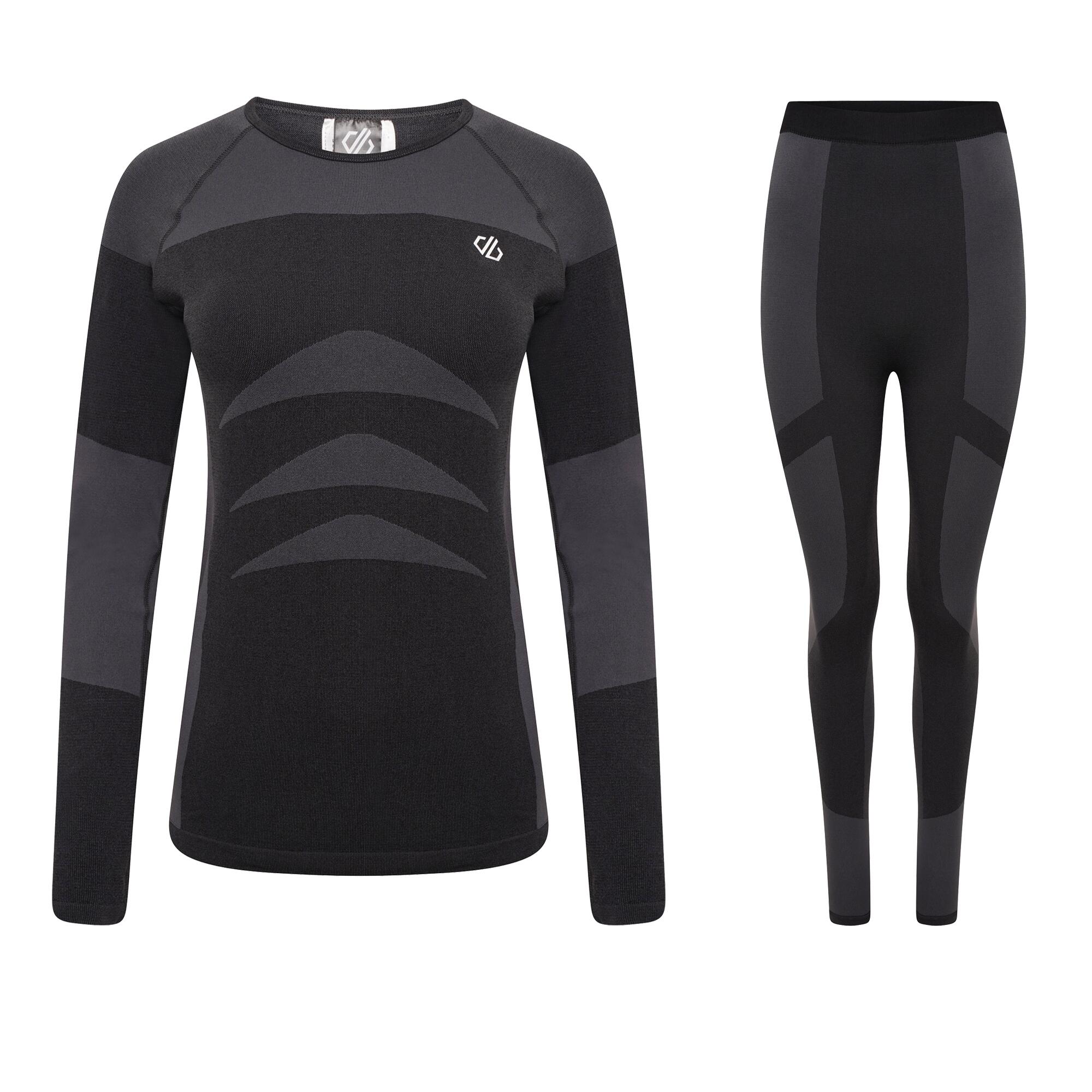 DARE 2B Womens/Ladies In The Zone II Base Layer Set (Black/Black)