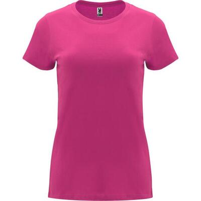 Dames capri tshirt met korte mouwen (massief zwart)