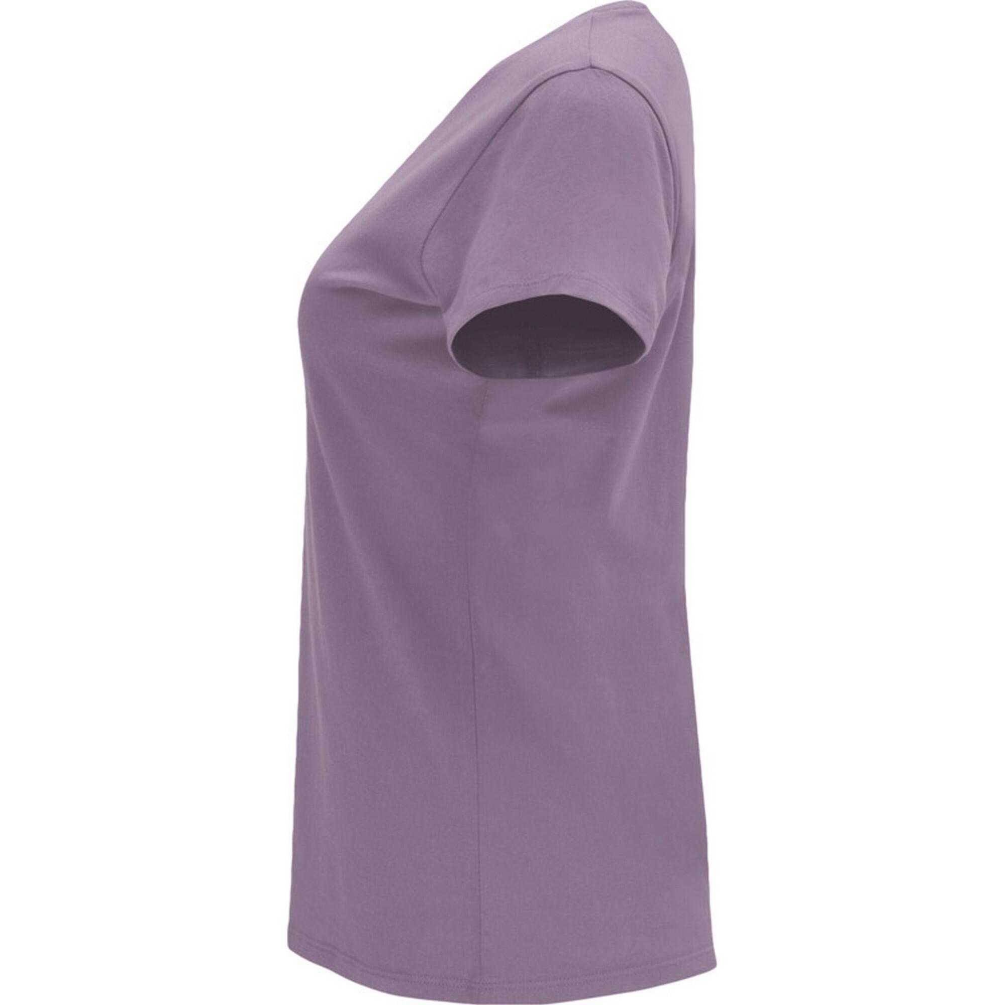 Dames Capri Tshirt met korte mouwen (Lavendel) 3/3