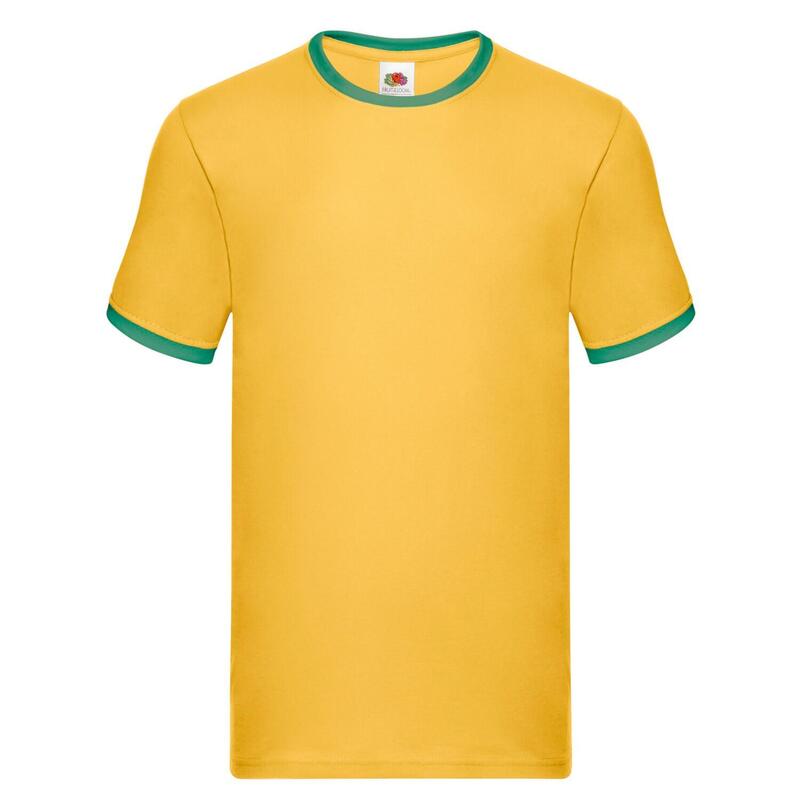 Tshirt RINGER Adulte (Tournesol / Vert Kelly)