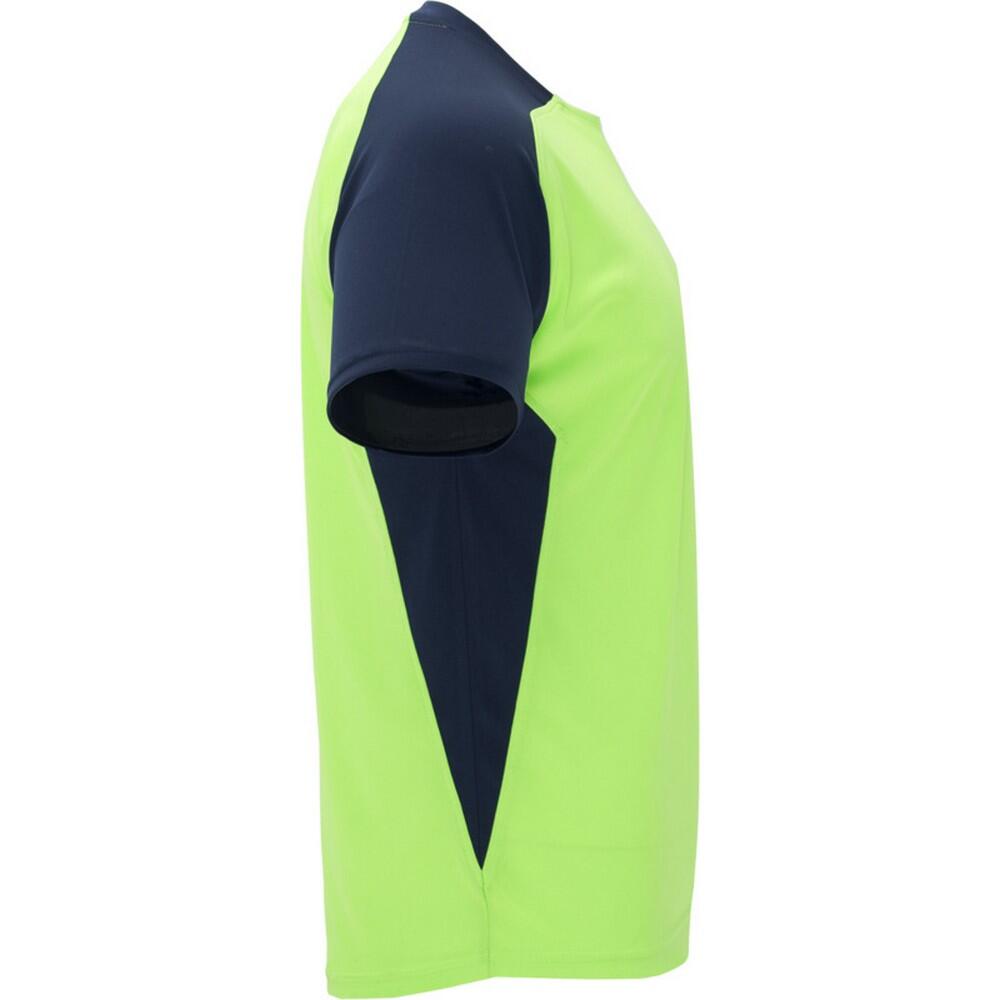 Tshirt BUGATTI Enfant (Vert Fluo / Bleu Marine) 3/4