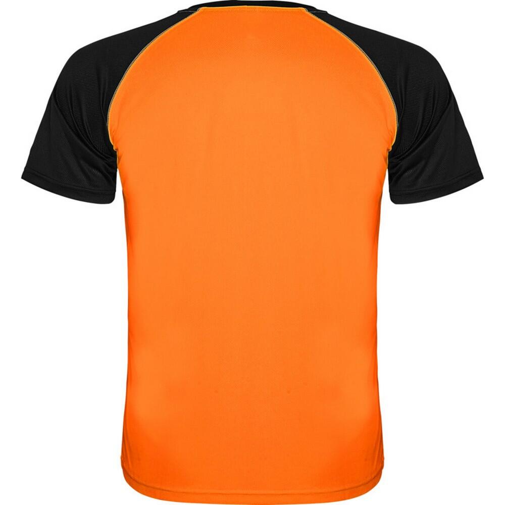 Maglietta Sportiva Maniche Corte Bambini Roly Indianapolis Nero Tinta Unita 2/4