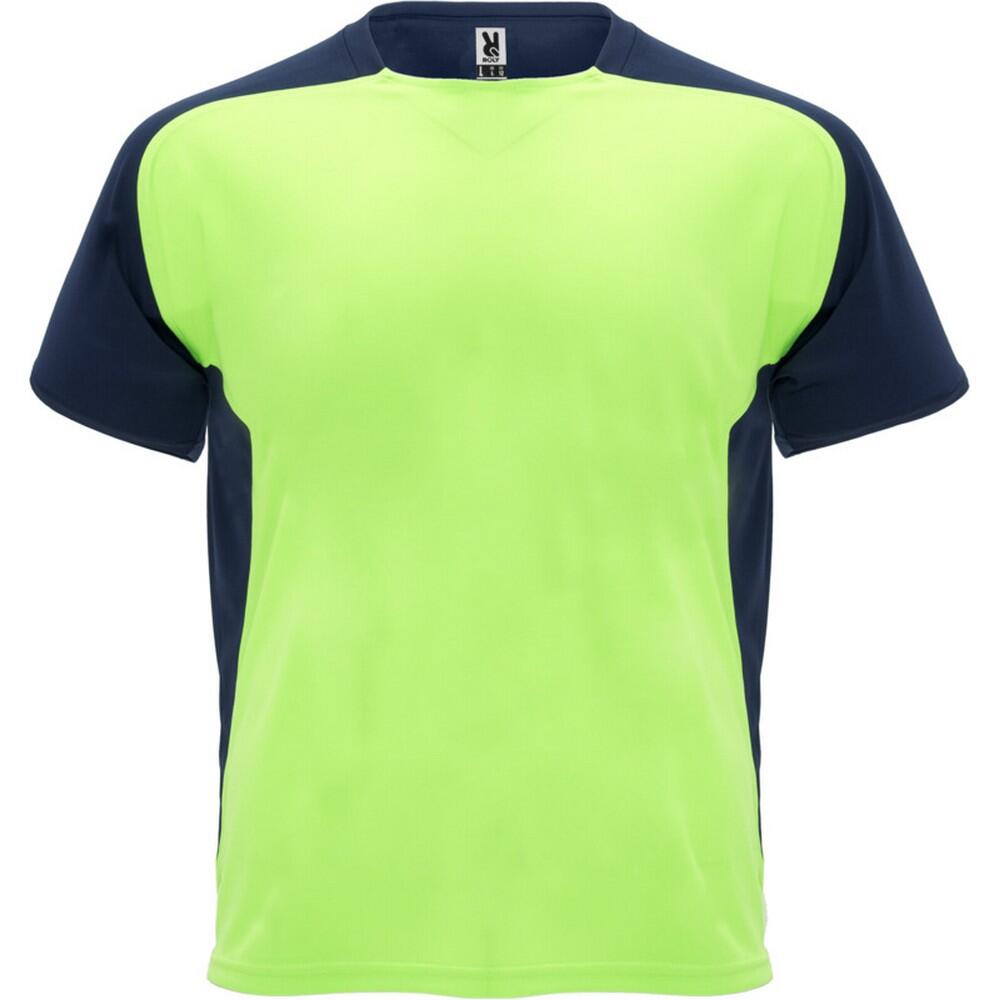 fluo green / navy blue