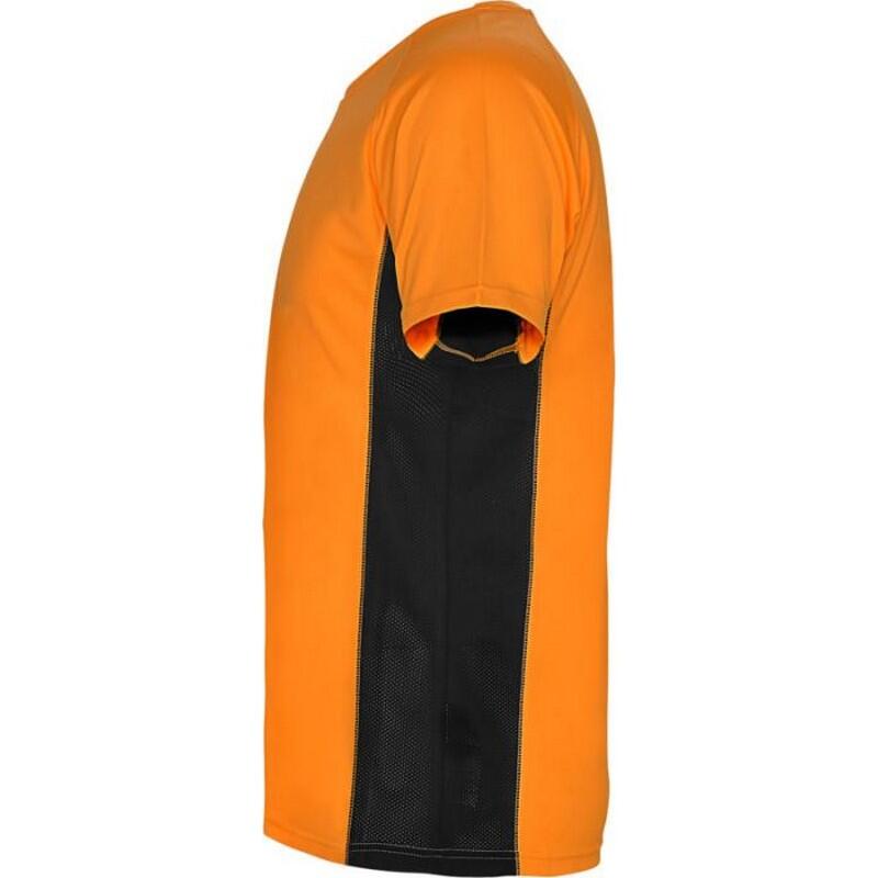 Tshirt SHANGHAI Enfant (Orange Fluo / Noir Uni) 4/4