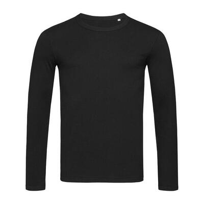 Heren morgan tshirt met lange mouwen (zwart opaal)