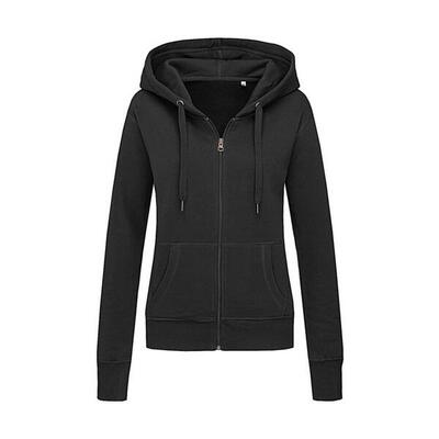 Dames select sweat jacket (zwart opaal)