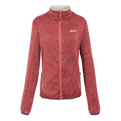Dames newhill ii full zip fleecejack (perzik bloei/licht vanille)