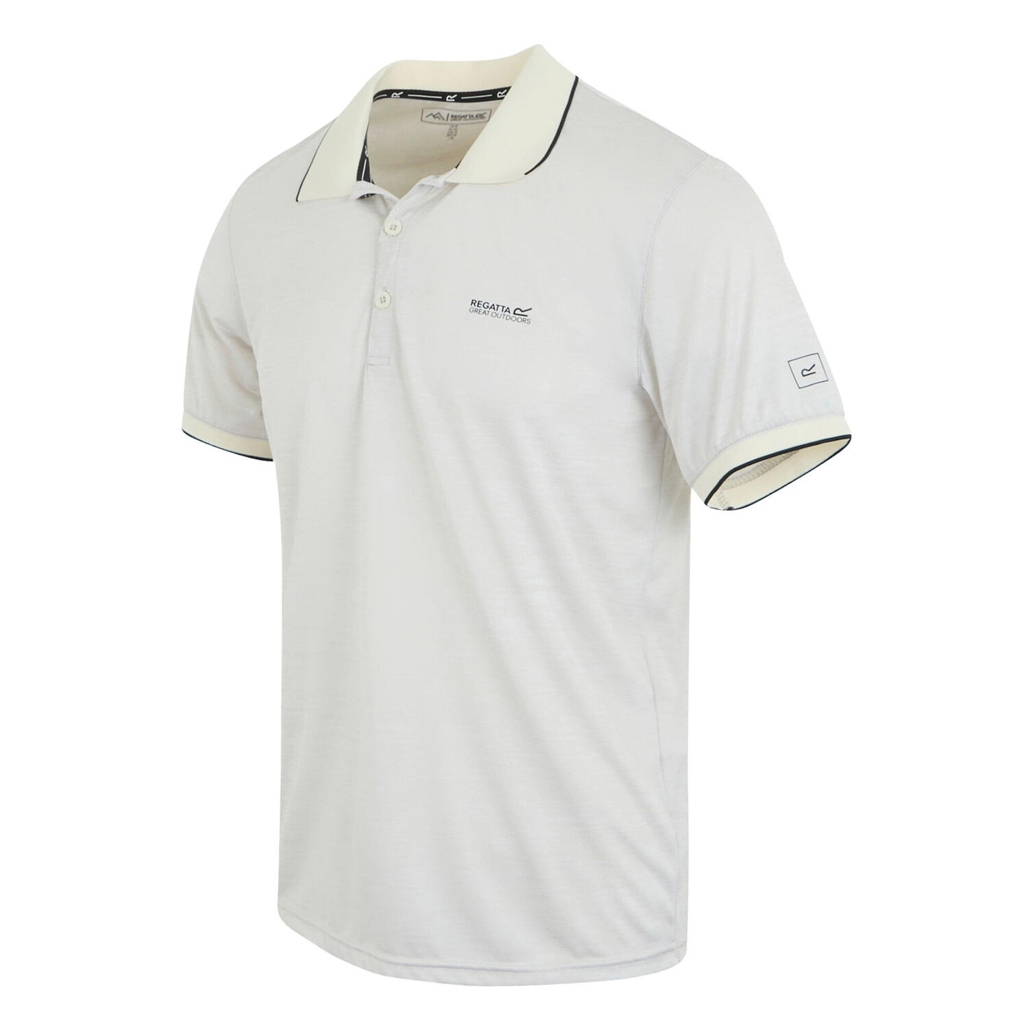 Maglietta Polo Uomo Regatta Remex II Bianco Pietra 3/4