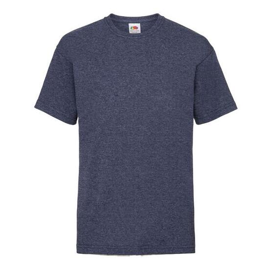 Kinder/Kinder Tshirt van katoen met waardevol gewicht (Vintage Heide Navy)