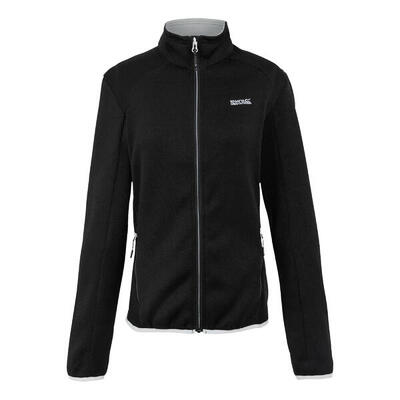 Dames newhill ii full zip fleecejack (zwarte/oesterzwam)